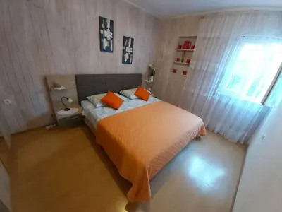Krevet ili kreveti u jedinici u objektu Two Bedroom Apartment with Terrace no 1