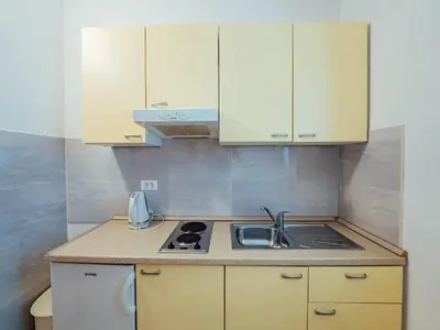 Kuhinja ili čajna kuhinja u objektu Apartments Pezo - Studio apartment with Terrace Tina 4