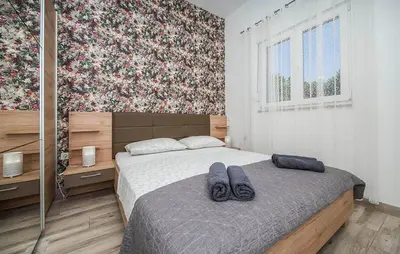 Krevet ili kreveti u jedinici u objektu 1 Bedroom Amazing Apartment In Podstrana