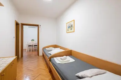 Krevet ili kreveti u jedinici u objektu Magic apartments with shared terrace