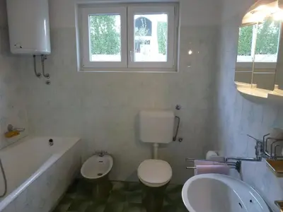 Kupaonica u objektu Seaview Family Apartment with Grand Terrace
