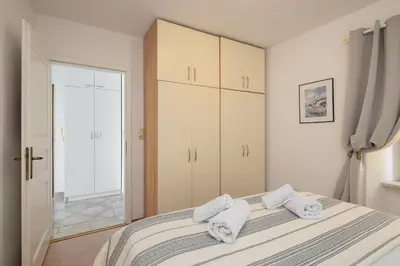 Krevet ili kreveti u jedinici u objektu Sea view apartment Galatea