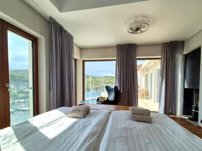 Krevet ili kreveti u jedinici u objektu Apartment Oliven Penthouse