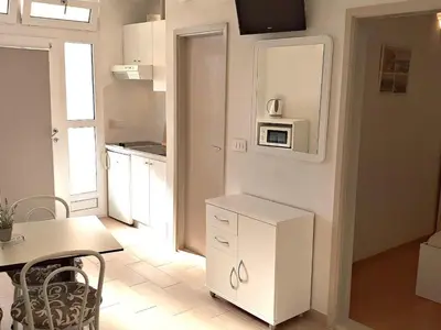 Kuhinja ili čajna kuhinja u objektu Apartment Wohnung mit Balkon und Meerblick in Strandnähe by Interhome