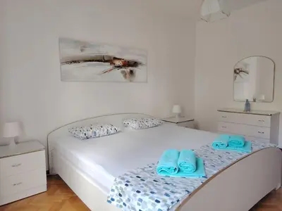 Krevet ili kreveti u jedinici u objektu Apartment mit Balkon und Meerblick by Interhome