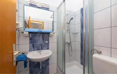 Kupaonica u objektu Pet Friendly Apartment In Bol With Lake View