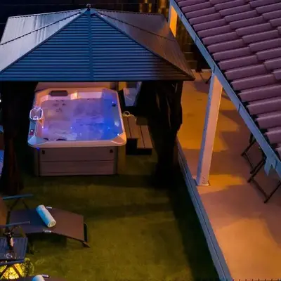 House Cute house with jacuzzi