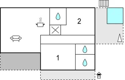 Tlocrt objekta Apartman Perfect