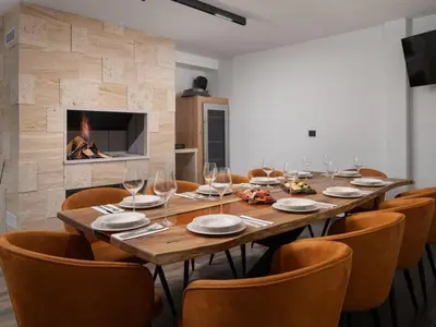 TV i/ili zabavni centar u objektu Luxury Villa Hedonia