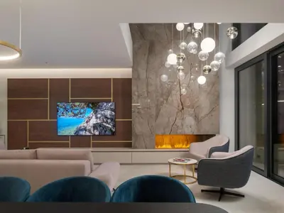 TV i/ili zabavni centar u objektu Luxury Villa Hedonia