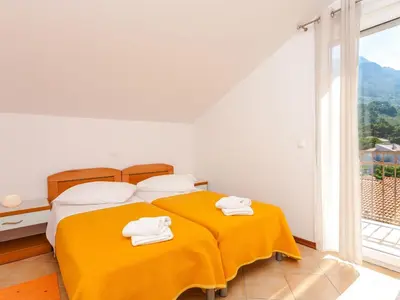Krevet ili kreveti u jedinici u objektu Apartment Wohnung im zweiten Stock mit Balkonen by Interhome