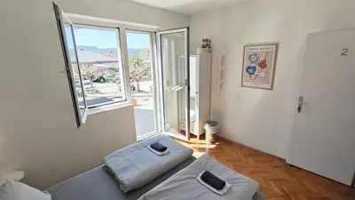 Krevet ili kreveti u jedinici u objektu Oleas Stari Grad Hvar - Holiday House with garden and terrace - 2 Min to Sea