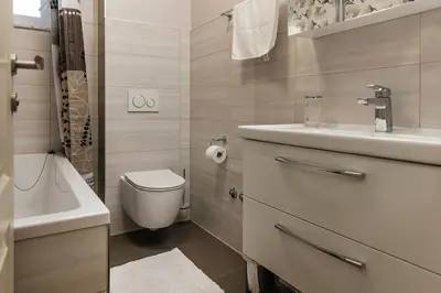 Kupaonica u objektu Seaside Luxury Villa with Jacuzzi and Sea View, Omiš