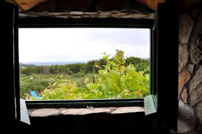 Pogled na planine ili pogled na planine iz vikendica