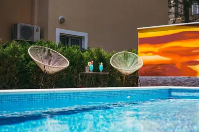 Bazen u objektu Family-friendly apartments with swimming pool Promajna, Makarska - 6849 ili u blizini