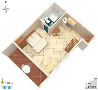 Tlocrt objekta Apartments with parking space Duce - Omis - 7532