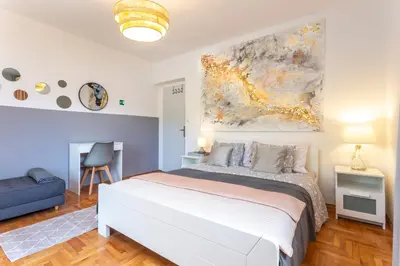 Krevet ili kreveti u jedinici u objektu Mamma mia apartments-city center