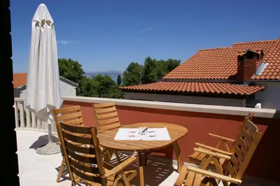 Tlocrt objekta Apartments by the sea Supetar, Brac - 4274