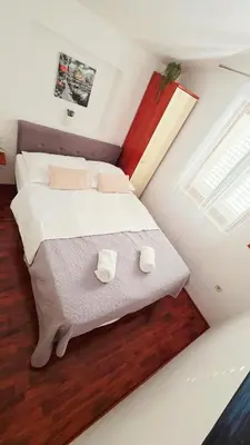 Krevet ili kreveti u jedinici u objektu Apartman Beus-five min form the beach