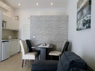 Kuhinja ili čajna kuhinja u objektu Sea View Apartment Gin Brela