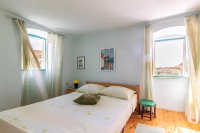 Krevet ili kreveti u jedinici u objektu Apartments by the sea Supetar, Brac - 6075
