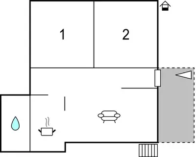 Tlocrt objekta Apartment Jesenice With Sea View Vi