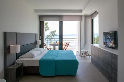 Krevet ili kreveti u jedinici u objektu Soho Apartments Brela