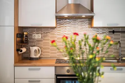 Kuhinja ili čajna kuhinja u objektu Sunny Apartments