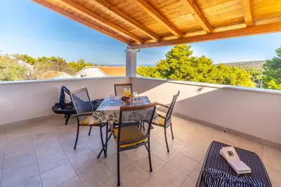 Balkon ili terasa u objektu Apartman Vesna Uvala Makarac Milna