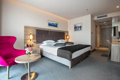 Krevet ili kreveti u jedinici u objektu Hotel Plaža Duće