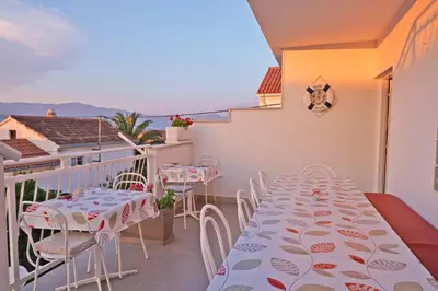 Balkon ili terasa u objektu ꕥ ROOMS SUNCE, Family choice, Best Panoramic view, Supetar Island Brac