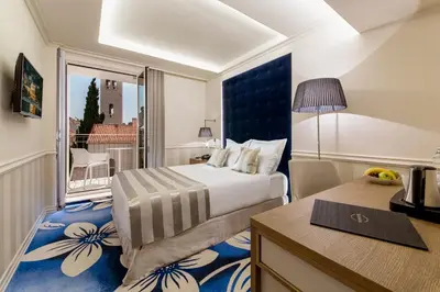 Krevet ili kreveti u jedinici u objektu Grand Hotel Slavia
