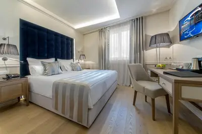 Krevet ili kreveti u jedinici u objektu Grand Hotel Slavia