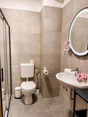 Kupaonica u objektu Pinia Apartments Bol