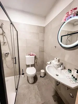 Kupaonica u objektu Pinia Apartments Bol