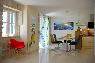 TV i/ili zabavni centar u objektu Apartment Allure
