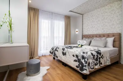 Krevet ili kreveti u jedinici u objektu Double Room Lokva Rogoznica 2973a