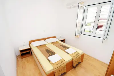 Krevet ili kreveti u jedinici u objektu Apartments with a parking space Hvar - 5701