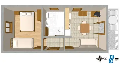 Tlocrt objekta Apartments with a parking space Mirca, Brac - 730