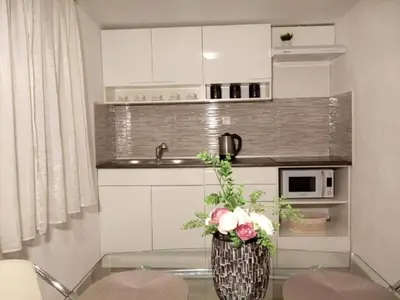 Kuhinja ili čajna kuhinja u objektu Apartments Neda