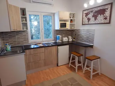 Kuhinja ili čajna kuhinja u objektu Adrienn Apartments