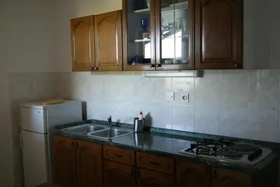 Kuhinja ili čajna kuhinja u objektu Apartments by the sea Zavala, Hvar - 553