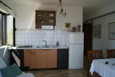 Kuhinja ili čajna kuhinja u objektu Apartments by the sea Zavala, Hvar - 553