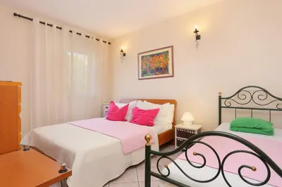 Krevet ili kreveti u jedinici u objektu Apartments by the sea Lokva Rogoznica, Omis - 13226