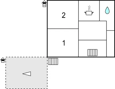 Tlocrt objekta Two-Bedroom Apartment In Lokva Rogoznica