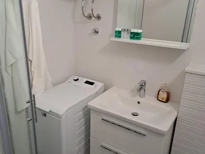 Kupaonica u objektu Beach seaview apartment