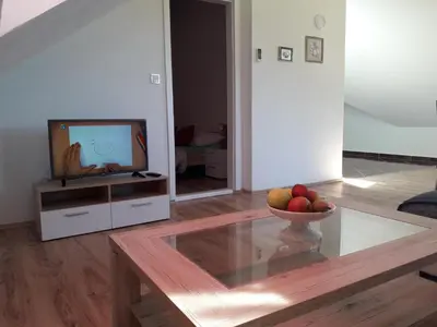 TV i/ili zabavni centar u objektu Apartmani Timon