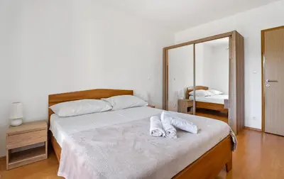 Krevet ili kreveti u jedinici u objektu Modern apartment with private pool near Split