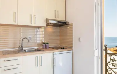 Kuhinja ili čajna kuhinja u objektu Studio Apartment In Krvavica