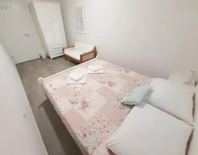 Krevet ili kreveti u jedinici u objektu Apartments ALBA Podstrana Familien-und Individualfreundlich mit Meerblick und Parkplatz